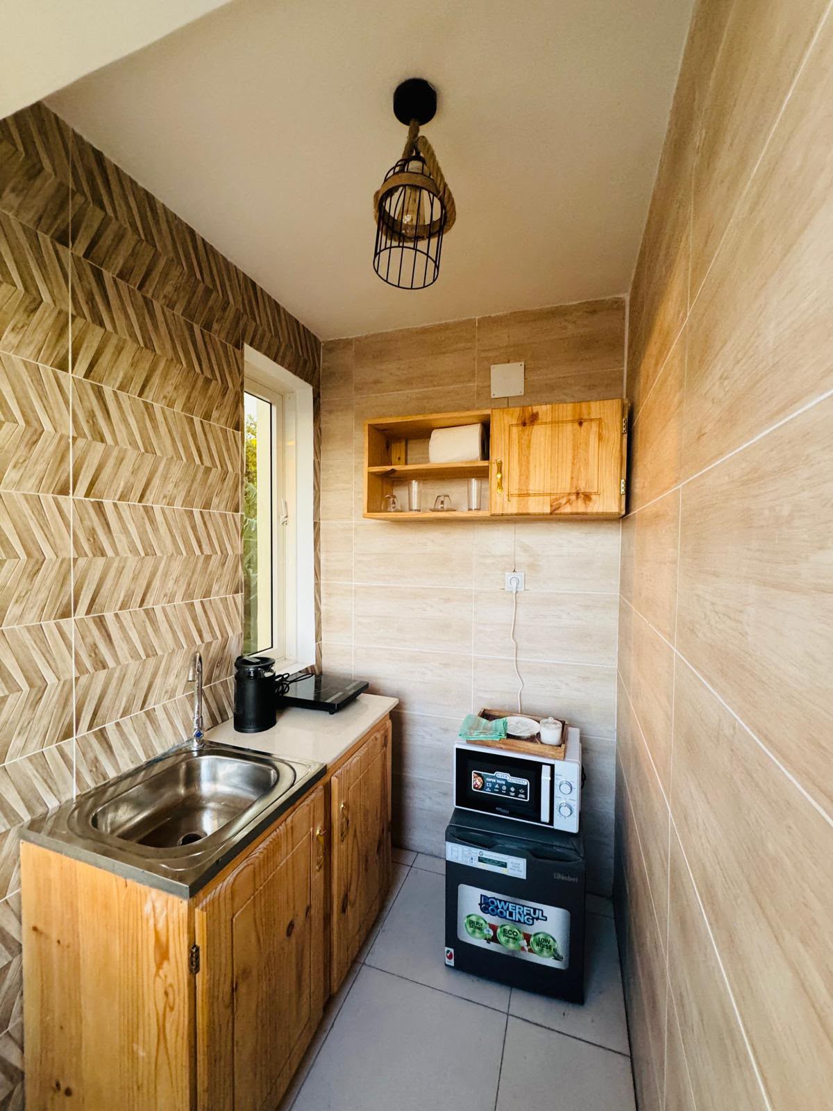 Kitchenette équipée de l'appart-hôtel Le Jasmin