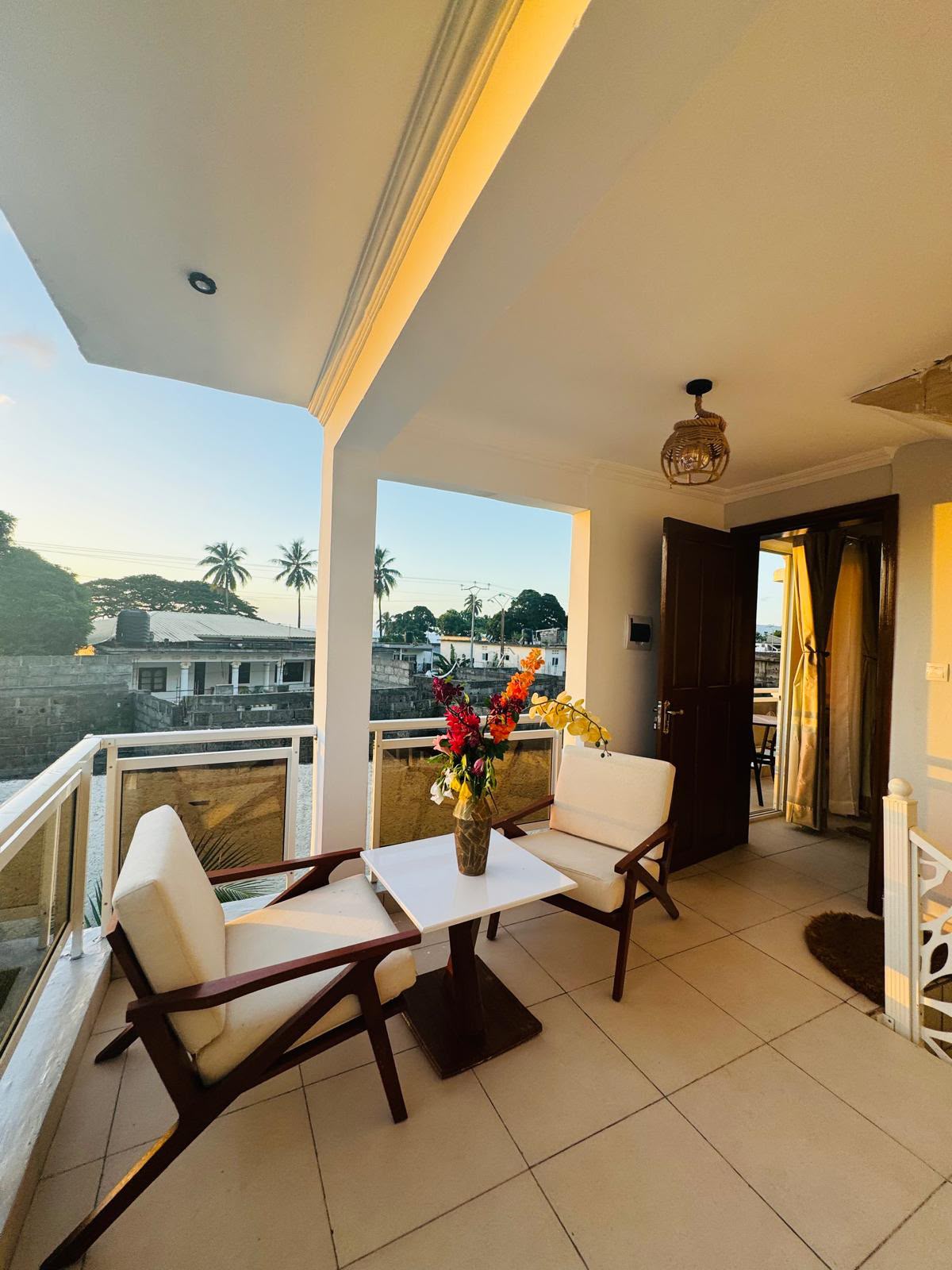 Terrasse privée de l'appart-hôtel Le Jasmin
